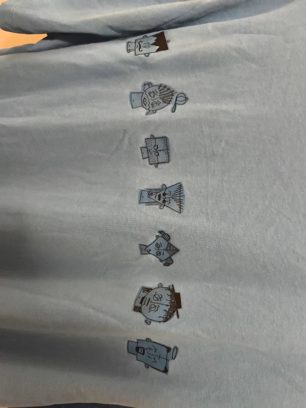 Camiseta azul claro XL detalle